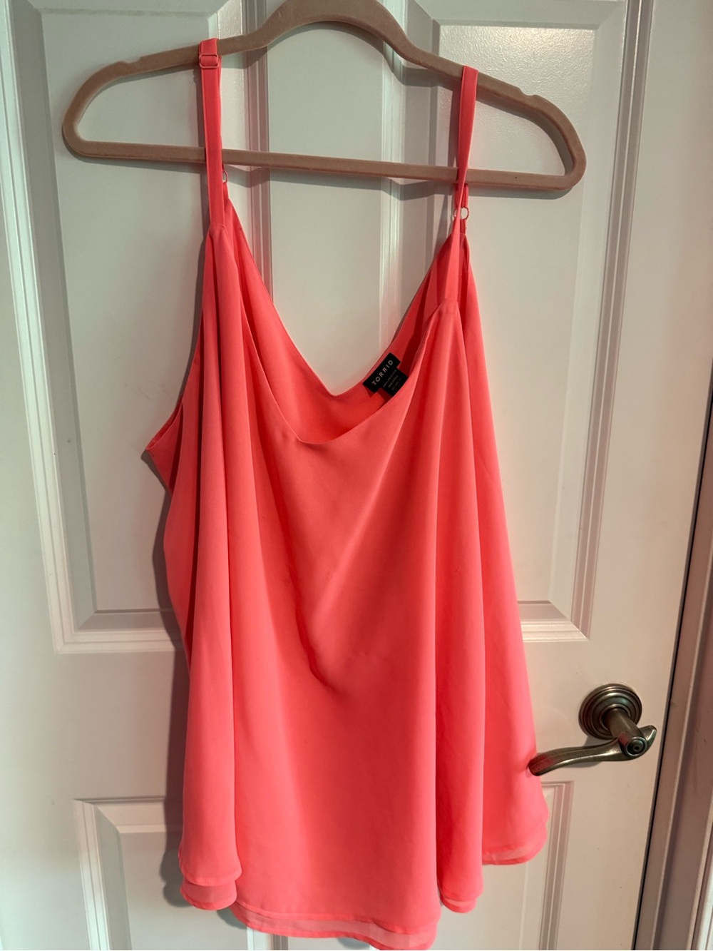 torrid Coral Pink Cowl Neck Slip Tank